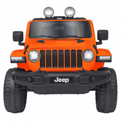  Coche jeep wrangler naranja eléctrico  2v